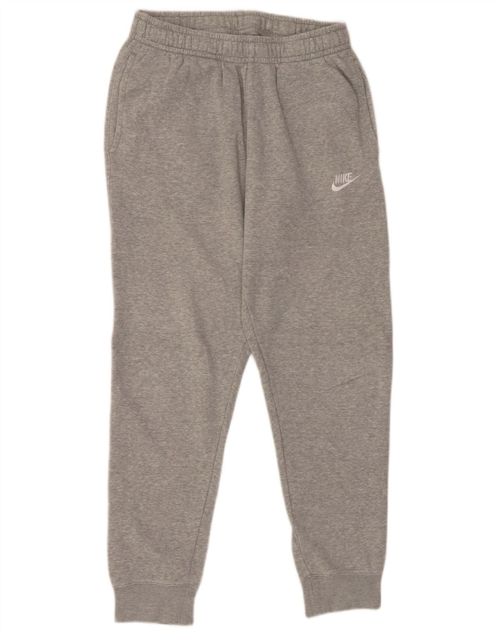 NIKE Mens Tracksuit Trousers Joggers Small  Grey Cotton
