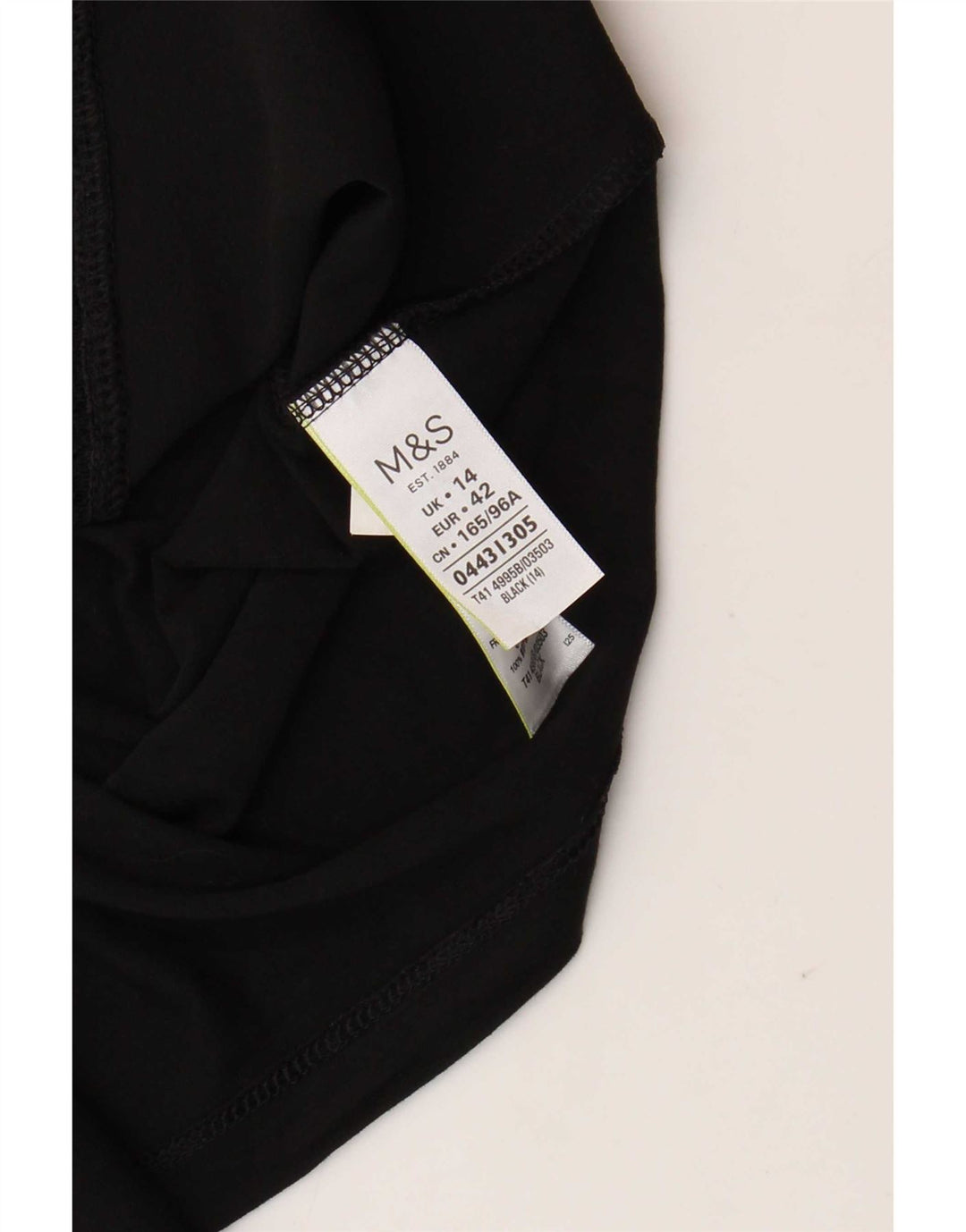 Marks & Spencer Womens Blouse Top UK 14 Large Black Viscose