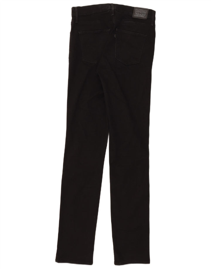 Levi's Womens Slimming Slim Jeans W31 L34 Black Cotton