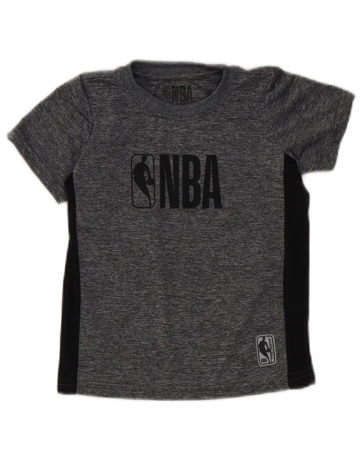 NBA Boys Graphic T-shirt Top 2-3 Years Grey Colourblock Polyester