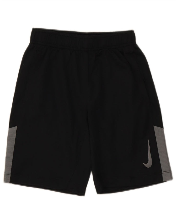 Nike Boys Dri Fit Sport Shorts 8-9 Years Small Black Colourblock Polyester