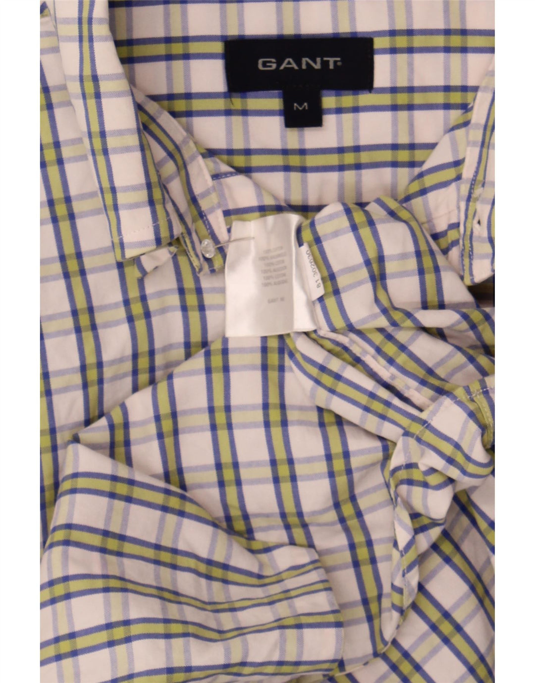 GANT Mens Shirt Medium White Check Cotton