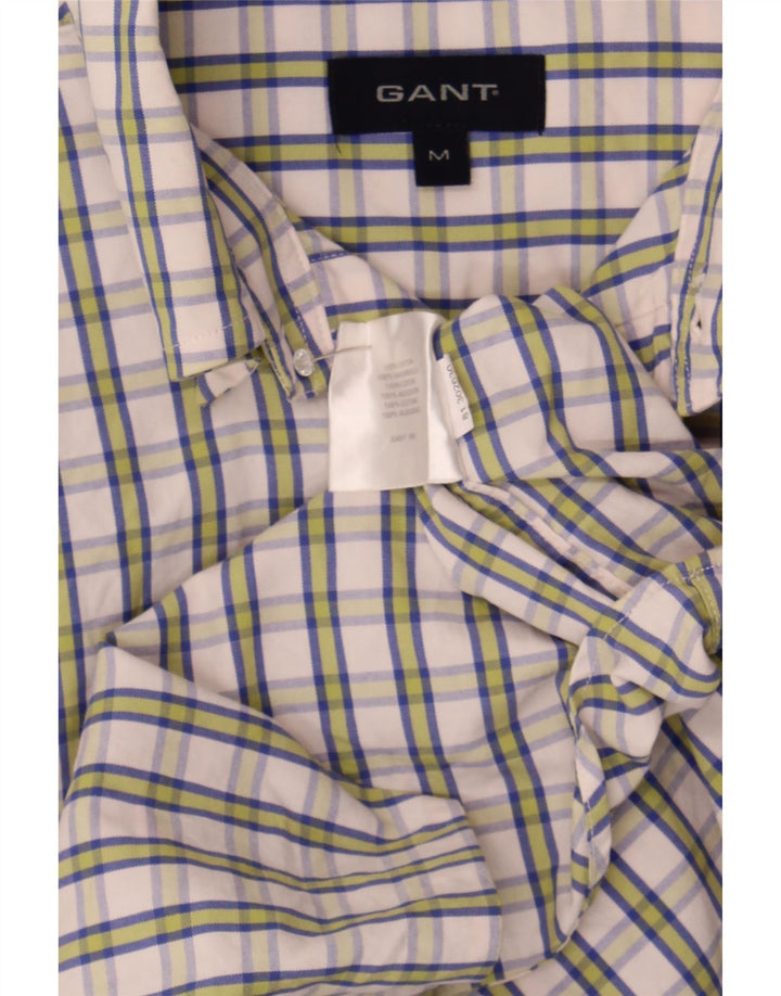 GANT Mens Shirt Medium White Check Cotton