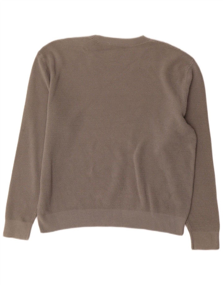 Cos Mens Crew Neck Jumper Sweater Large Grey Cotton