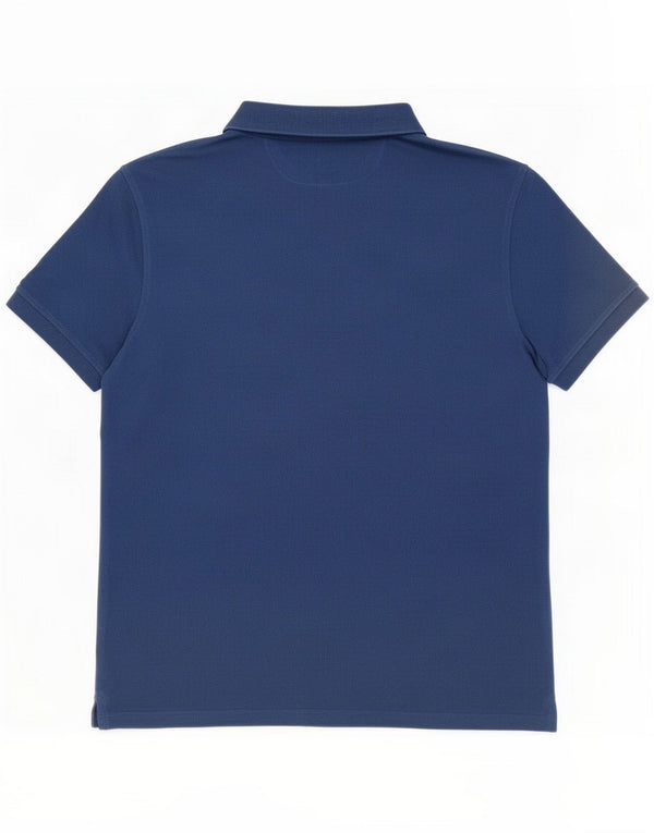 Massimo Dutti Herren Poloshirt XL Marineblaue Baumwolle