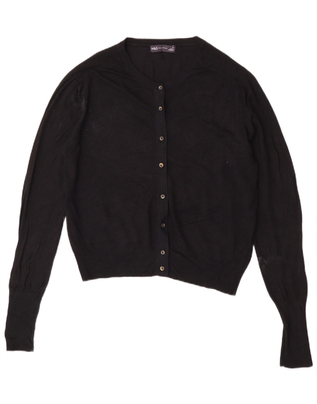 Marks & Spencer Womens Oversized Cardigan Sweater UK 10 Small Black