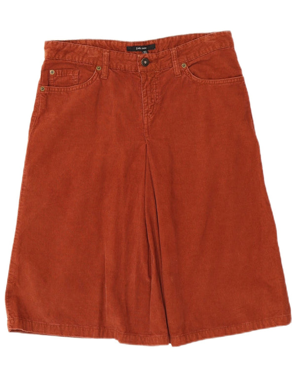 Zara Jupe en velours côtelé pour femme EU 38 Small W28 Marron