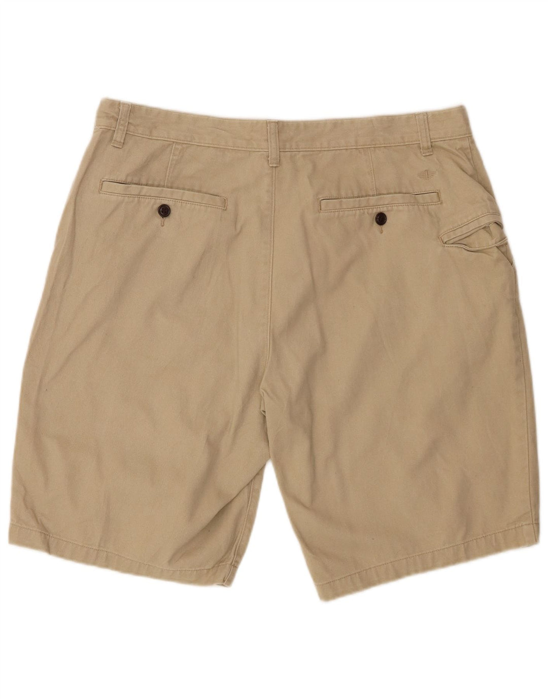 DOCKERS Mens Chino Shorts W36 Large Beige Cotton
