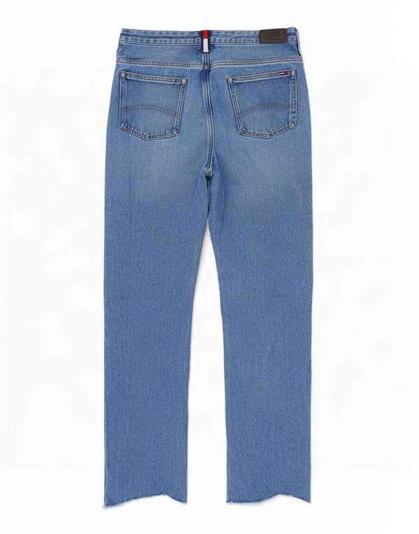 Tommy Hilfiger Womens Distressed Slim Jeans W28 L28 Blue Cotton