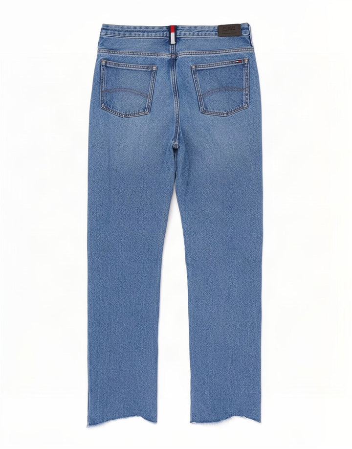 Tommy Hilfiger Womens Distressed Slim Jeans W28 L28 Blue Cotton