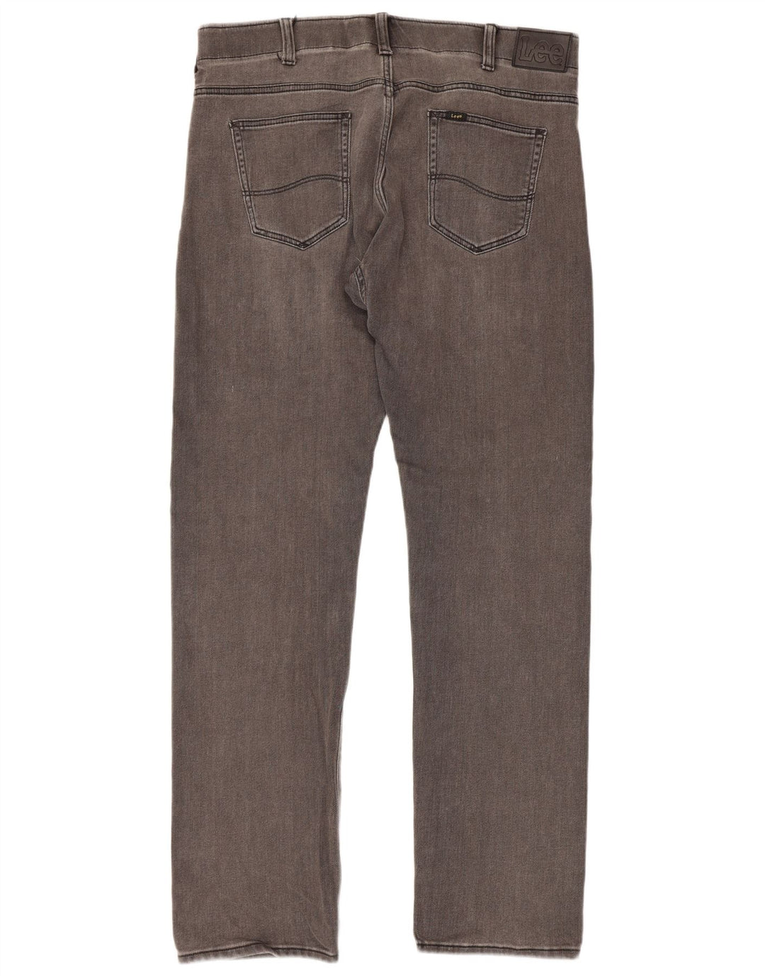 Lee Mens Slim Fit Straight Jeans W36 L34 Grey Cotton