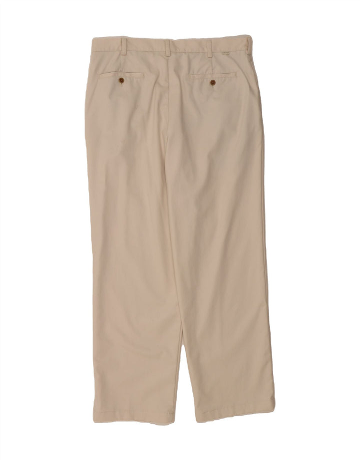 IZOD Mens Straight Chino Trousers W38 L32 Beige Cotton Vintage Izod and Second-Hand Izod from Messina Hembry 