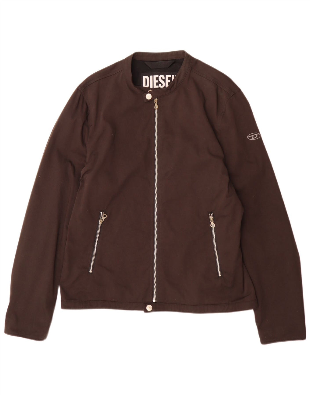 Diesel Chaqueta Bomber para Hombre UK 40 Large Nylon Marrón
