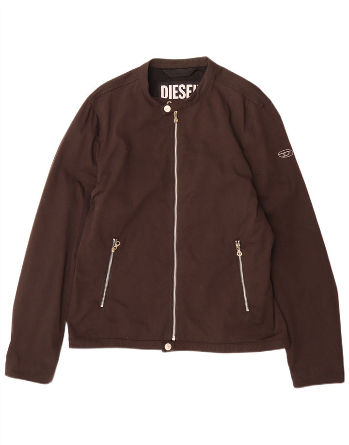 Diesel Chaqueta Bomber para Hombre UK 40 Large Nylon Marrón