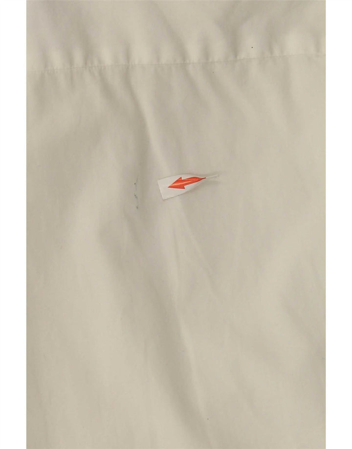Lacoste Herren-Kurzarmhemd, Größe 42, große weiße Baumwolle