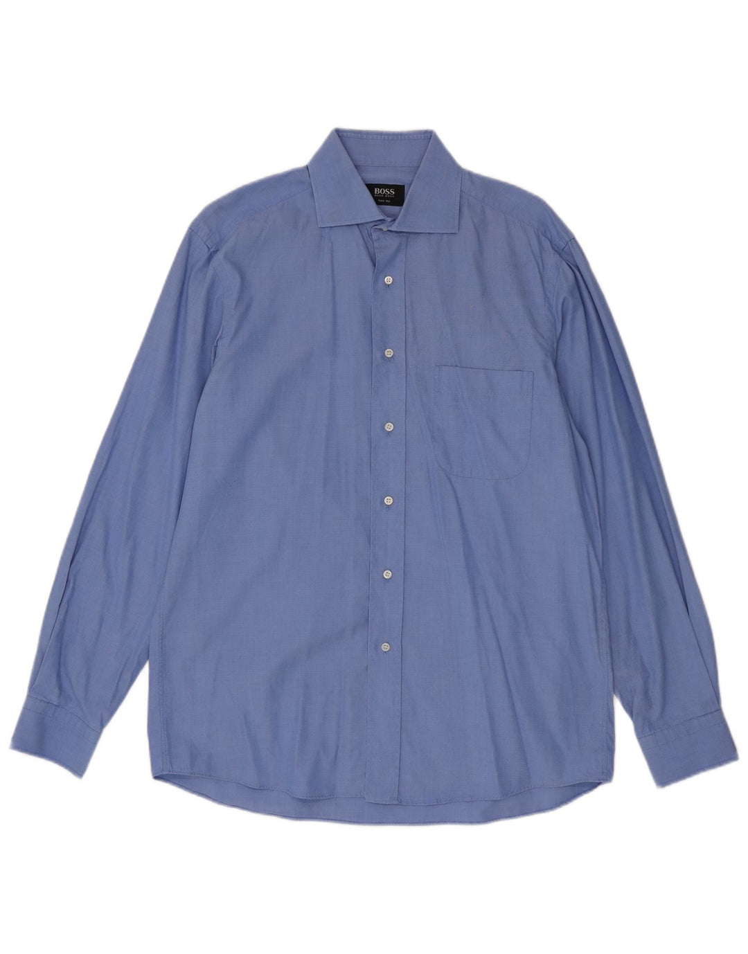 Camicia da uomo Hugo Boss taglia 39 15 1/2 cotone blu medio