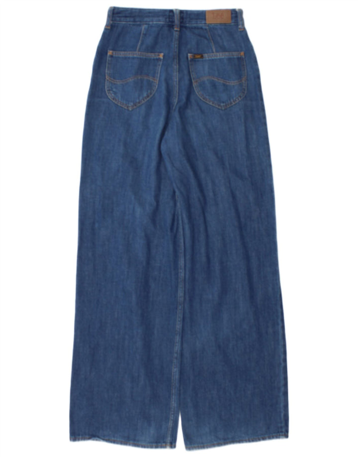 Lee Womens Stella Wide Leg Jeans W25 L31 Blue Cotton