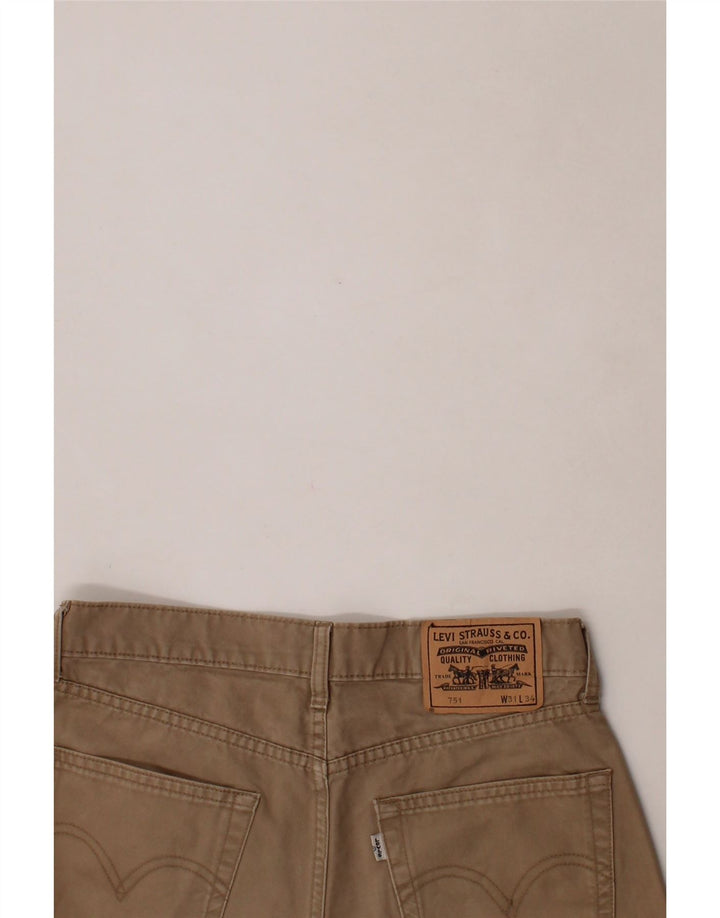LEVI'S Mens 751 Straight Casual Trousers W31 L28 Beige Cotton Vintage Levi's and Second-Hand Levi's from Messina Hembry 