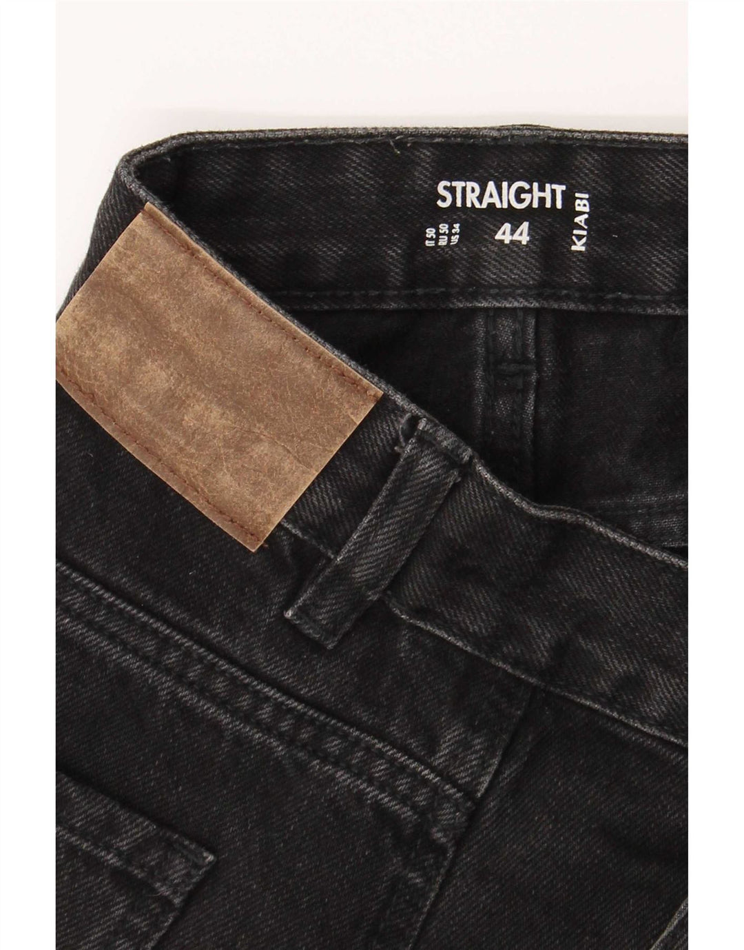 Kiabi Herre Cargo Straight Jeans IT 50 Large W34 L31 Sort