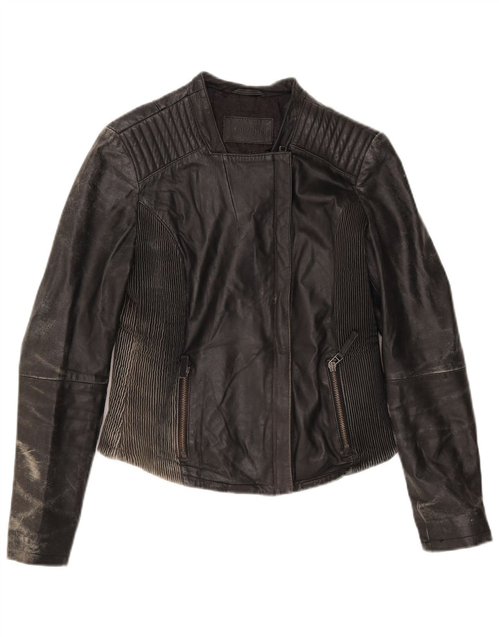 Conbipel Veste motard en cuir femme taille 42 petit cuir noir