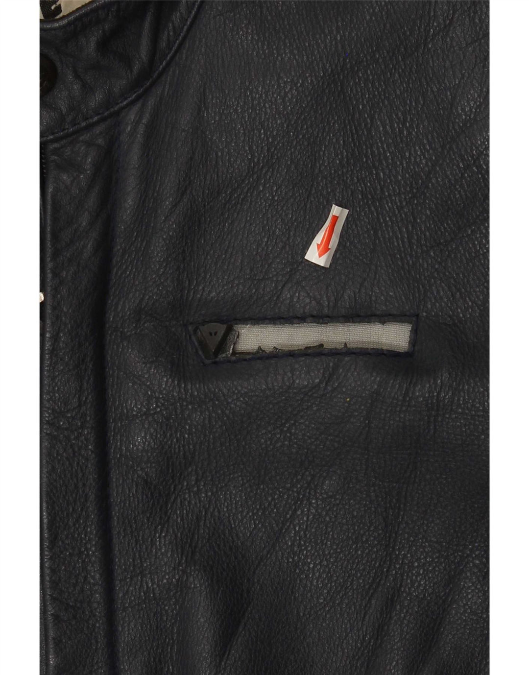 Dainese Mens Leather Racer Jacket IT 50 Medium Navy Blue Colourblock