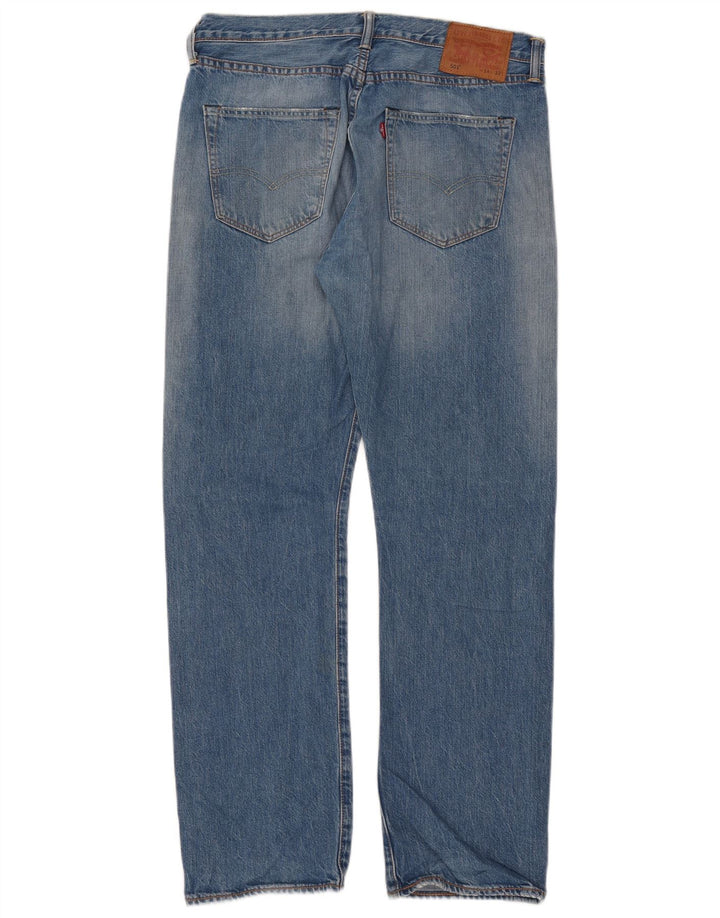 Levi's Mens 501 Straight Jeans W34 L32 Blue Cotton