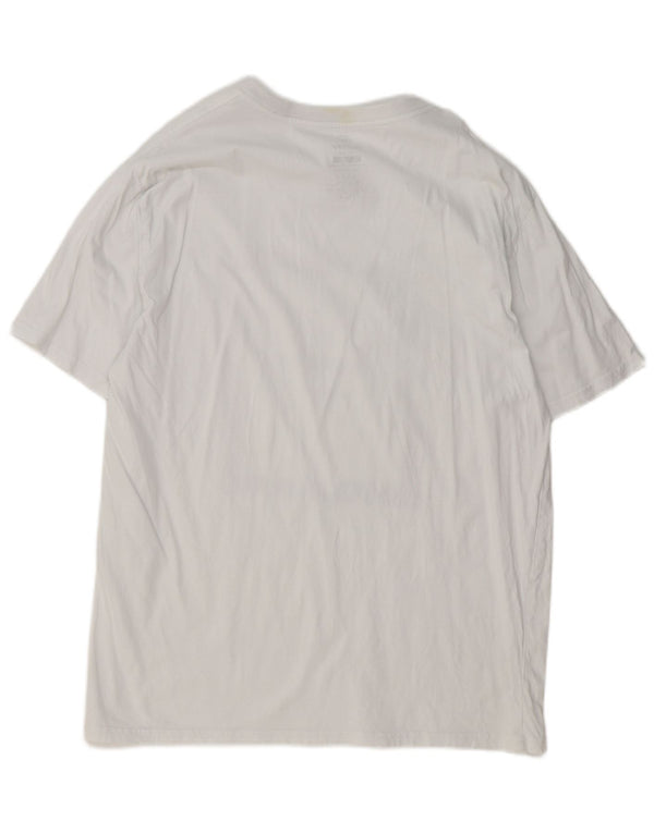 T-shirt grafica da uomo Hurley Top grande in cotone bianco