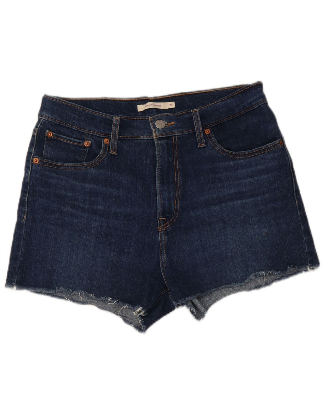 Levi's Damen-Jeansshorts mit hohem Bund, W30, mittelblaue Baumwolle