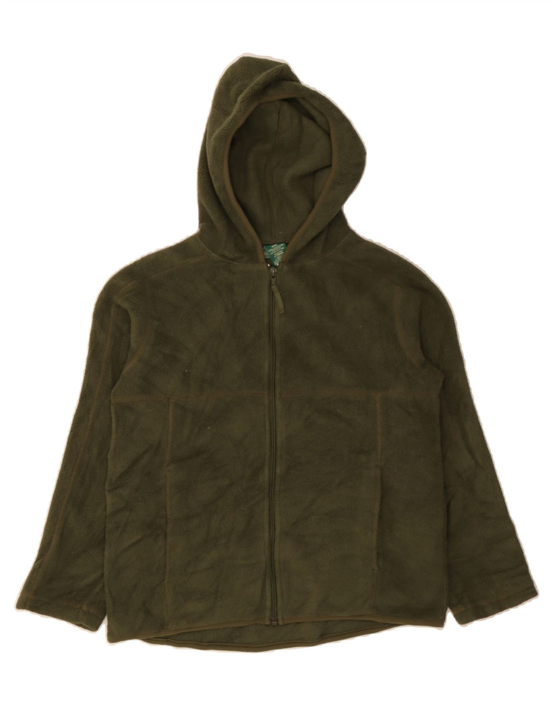 L.L.BEAN Boys Hooded Fleece Jacket 10-11 Years Medium  Green Polyester Vintage L.L.Bean and Second-Hand L.L.Bean from Messina Hembry 