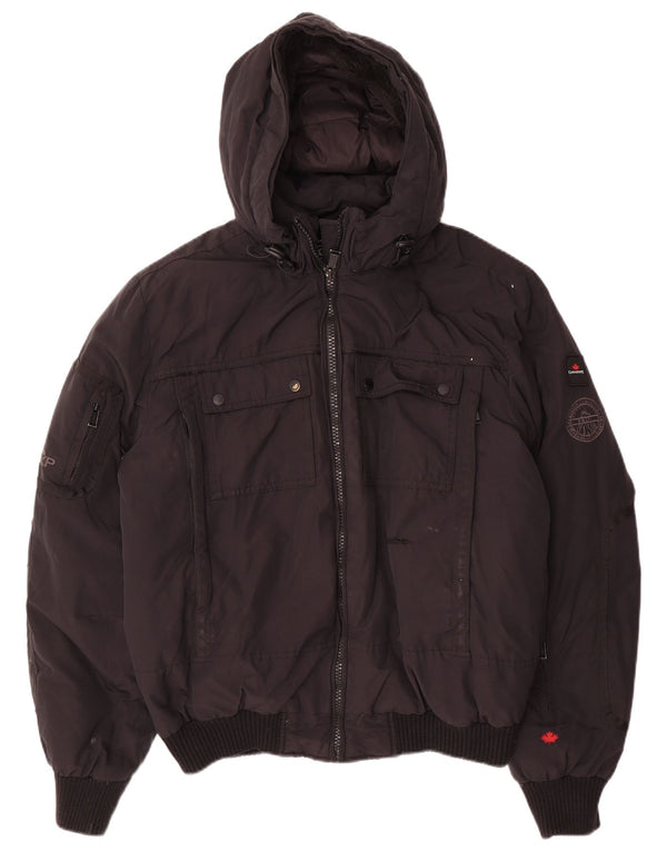Giacca imbottita con cappuccio da uomo Canadiens IT 50 Large in nylon nero