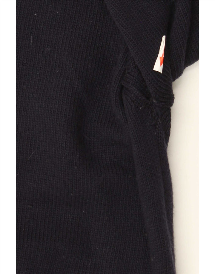 Slam Mens Boat Neck Jumper Sweater 2XL Navy Blue Wool