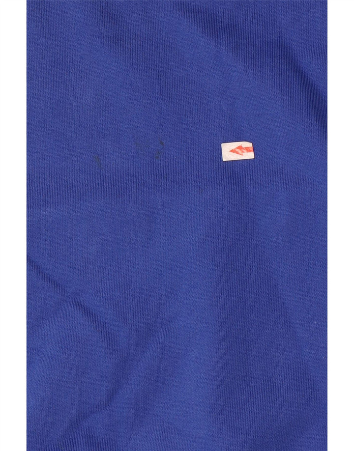 Champion Mens Graphic Hoodie Jumper Medium Blue Cotton