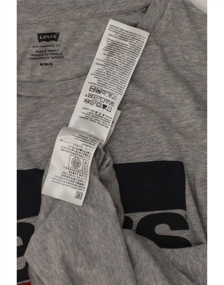 Levi's Mens Graphic T-Shirt Top Medium Grey Cotton