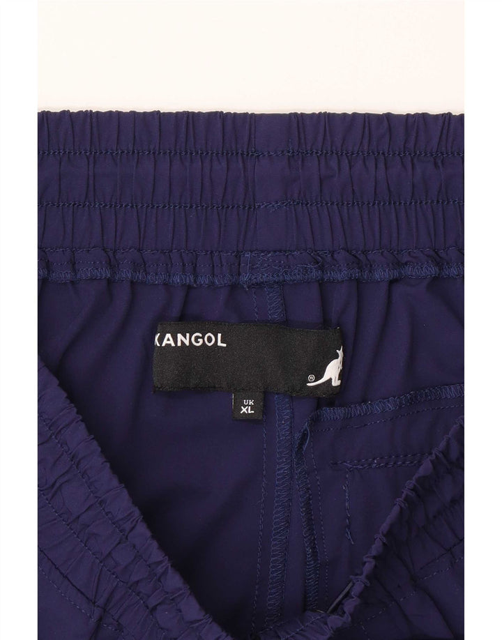 Kangol Mens Cargo Sport Shorts XL Navy Blue Nylon