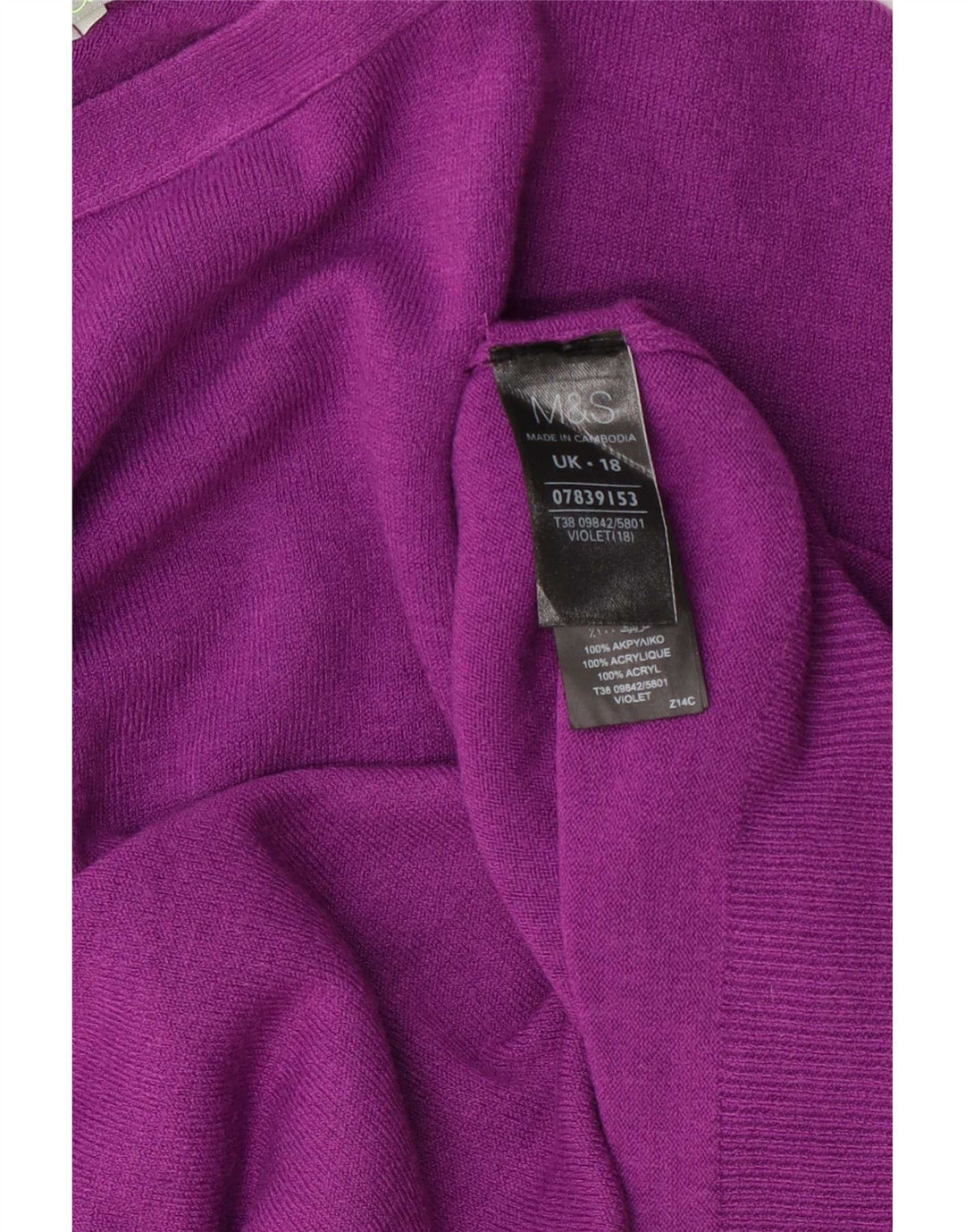 Marks & Spencer Womens Crew Neck Jumper Sweater UK 18 XL Maroon