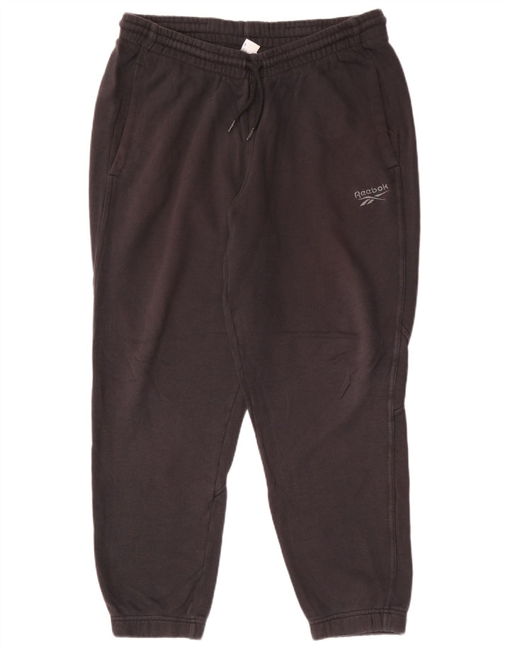 Reebok Mens Tracksuit Trousers Joggers Large  Black Cotton