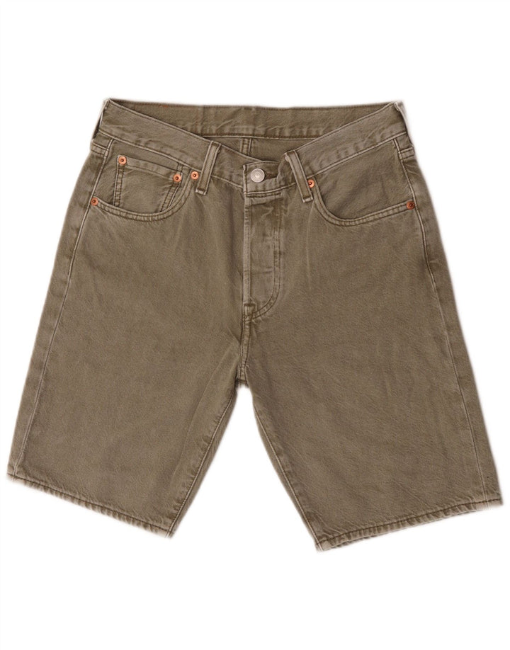 Levi's Mens 501 Denim Shorts W28 Small Khaki Cotton