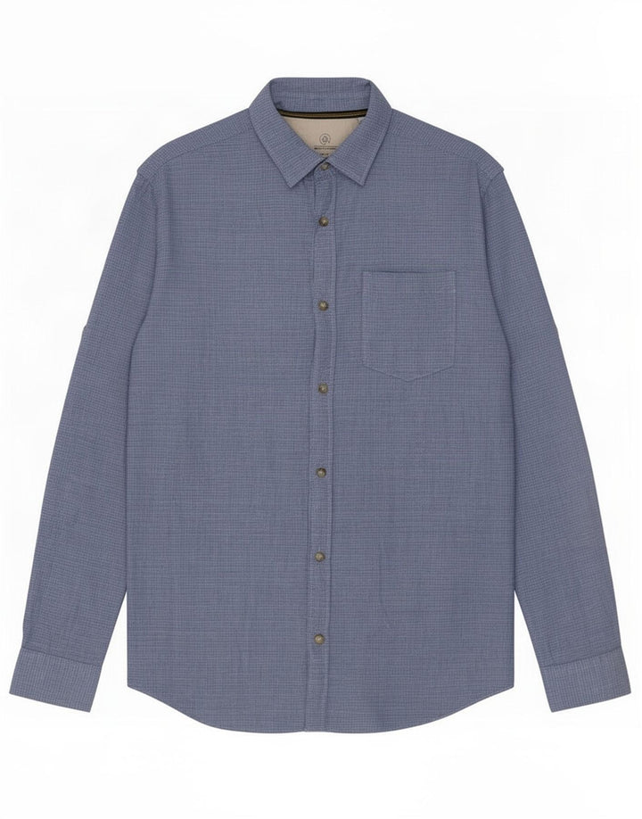 Jack & Jones Mens Shirt Large Blue Spotted Cotton
