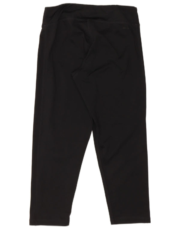 Adidas Womens Capri Leggings UK 8/10 Small Black Polyester
