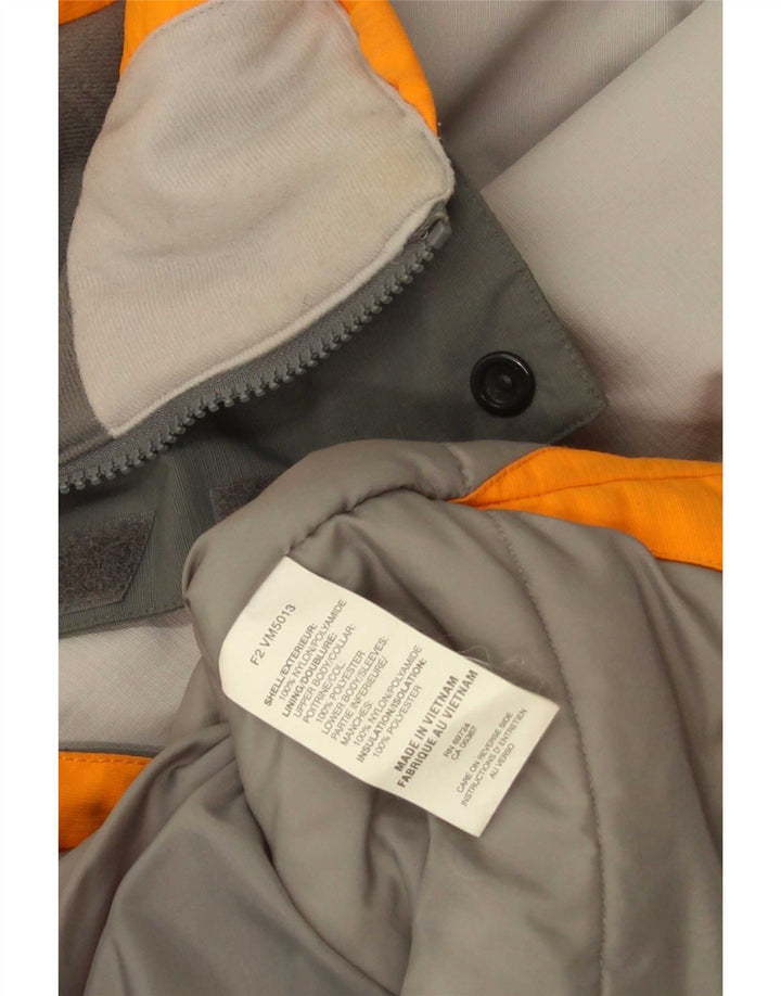 Columbia Herren-Skijacke mit Kapuze, UK 40, großes graues Colourblock-Polyamid