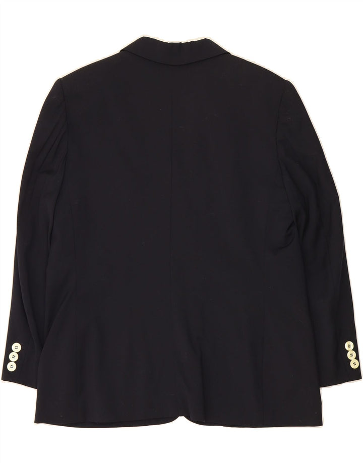 LUISA SPAGNOLI Womens 2 Button Blazer Jacket IT 50 XL Navy Blue Wool Vintage Luisa Spagnoli and Second-Hand Luisa Spagnoli from Messina Hembry 