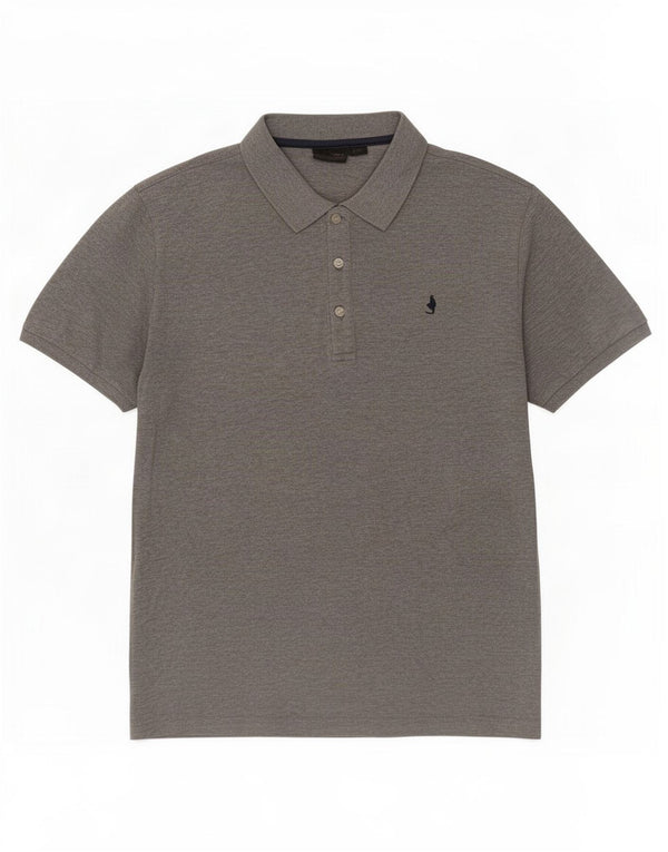 Marlboro Classics Polo Homme Large Gris Moucheté Coton