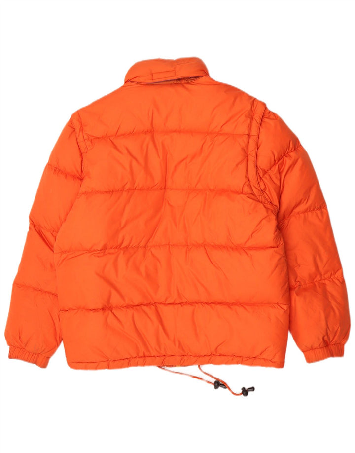 Sergio Tacchini Veste matelassée à capuche pour homme UK 36 Small Orange Polyamide