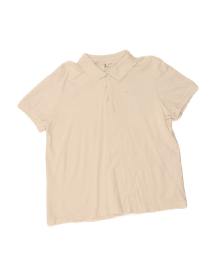 Camisa polo masculina LOTTO XL algodão branco
