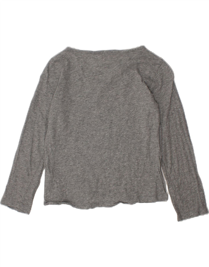 BRUMS Girls Top Long Sleeve 9-10 Years Grey Cotton Vintage Brums and Second-Hand Brums from Messina Hembry 