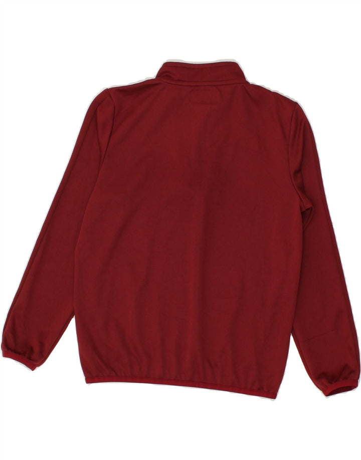 KAPPA Boys Zip Neck Pullover Tracksuit Top 9-10 Years Burgundy Polyester Vintage Kappa and Second-Hand Kappa from Messina Hembry 