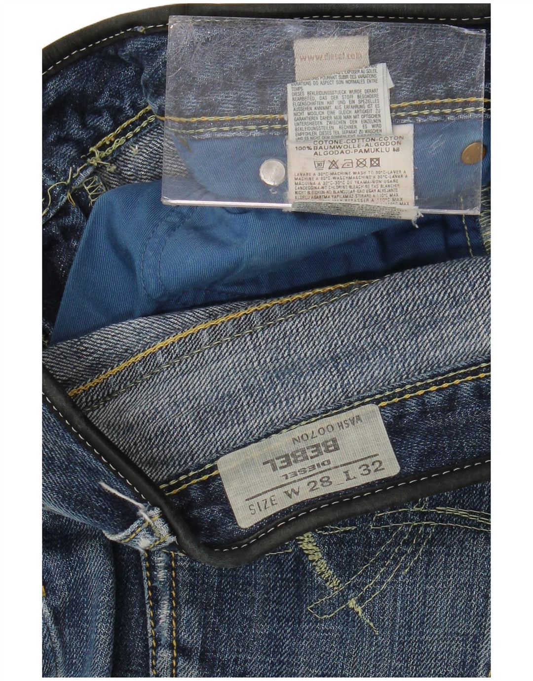 Diesel Dame BEBEL Slim Jeans W28 L27 Blå Bomuld