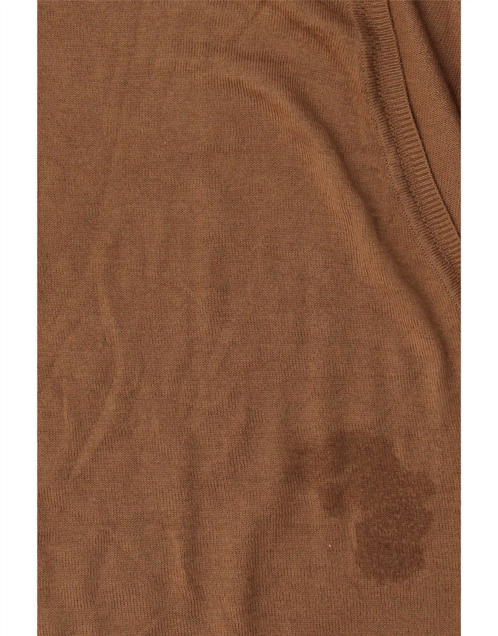 Zara Damen-Strickjacke mit 3/4-Ärmeln, übergroß, Gr. 14, Mittelbraun