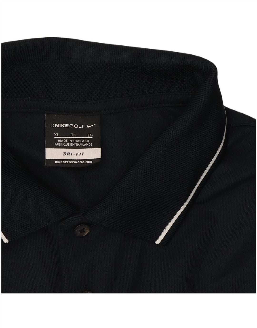 NIKE Mens Big & Tall Polo Shirt XL Navy Blue Polyester