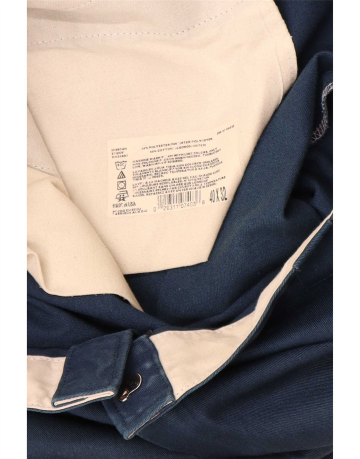 Dickies Lige Chinobukser til mænd W40 L32 Marineblå polyester